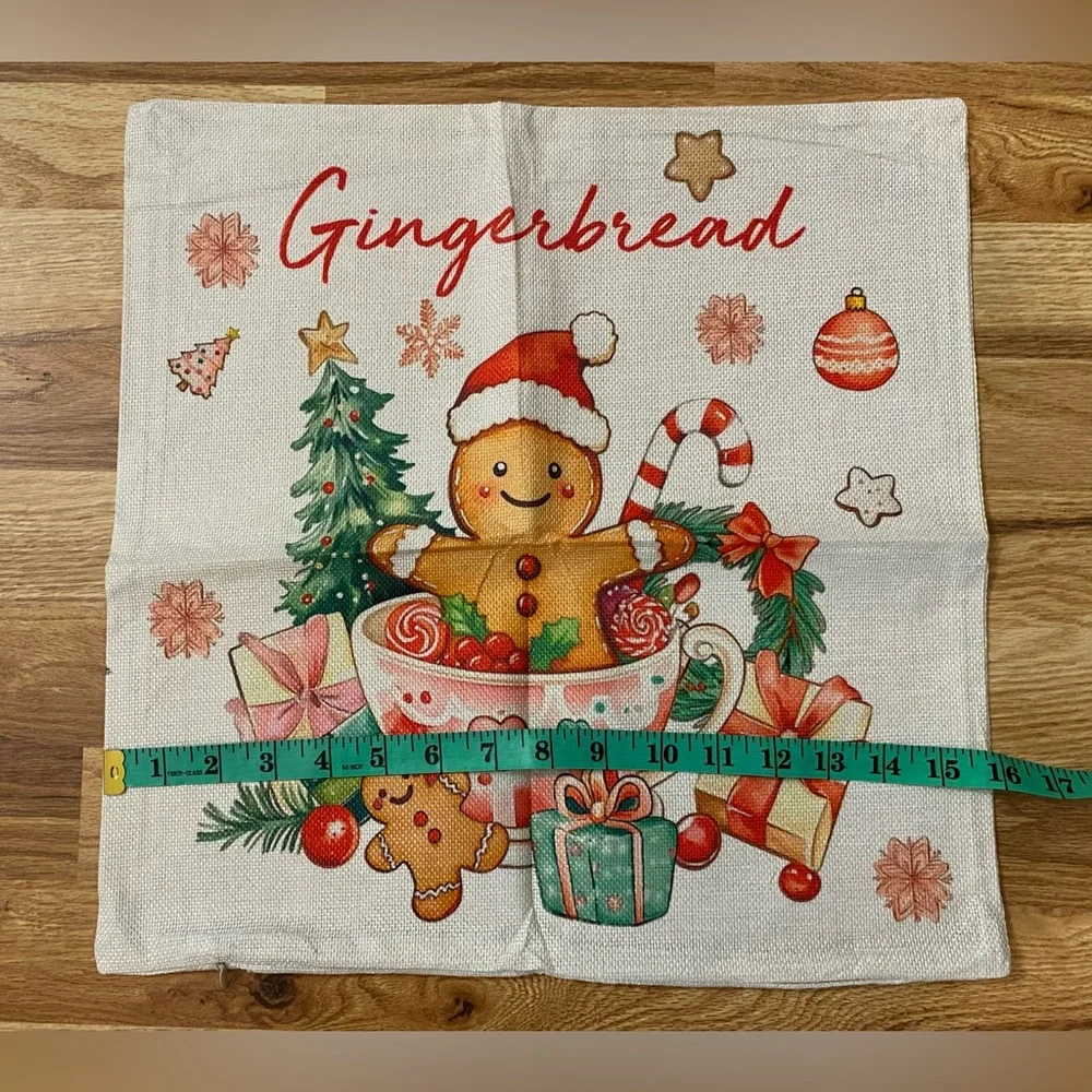 Festive Christmas Pillow Covers Set - Red and White NWOT